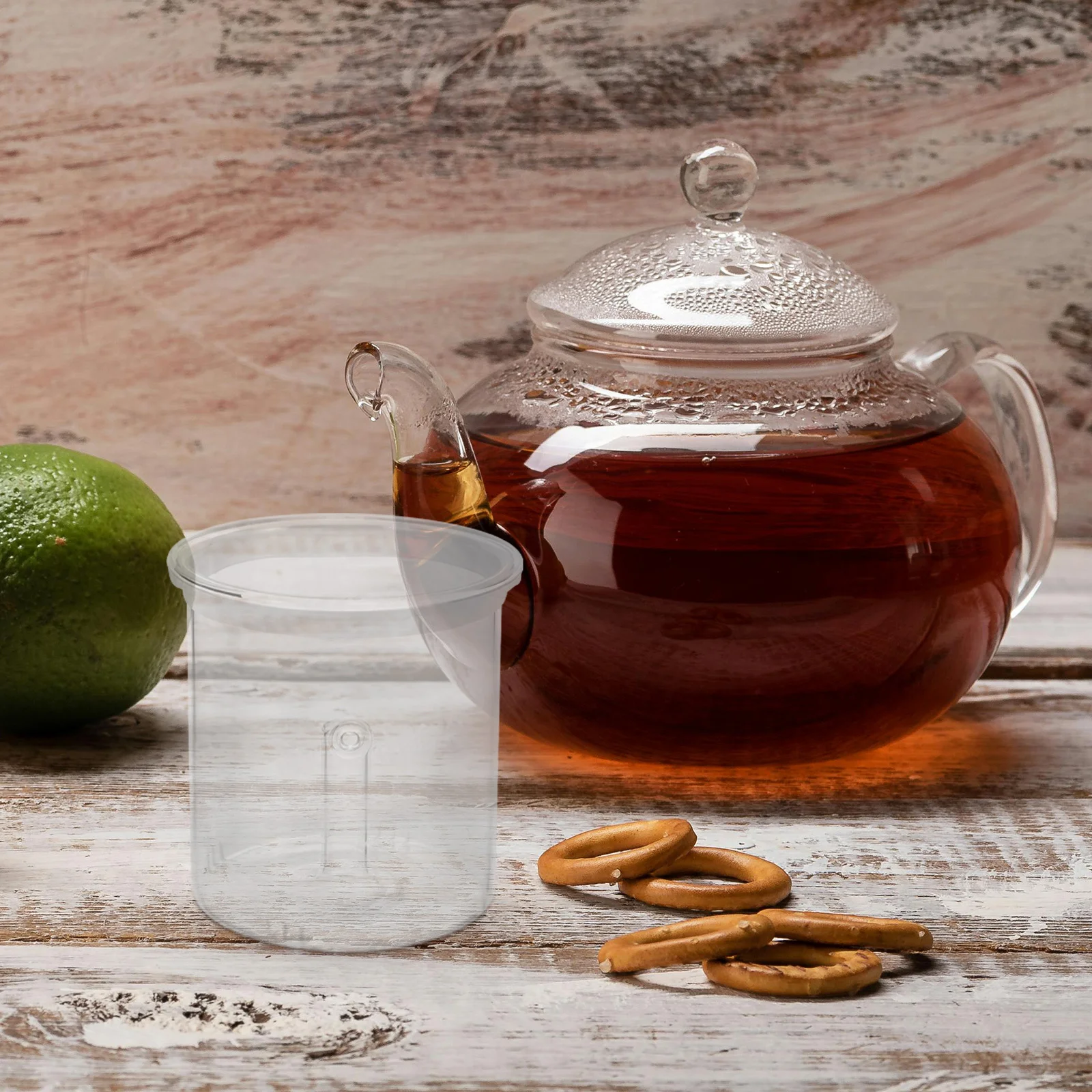 

Glass Tea Infuser Replacement Lid Heat Resistant Removable Loose Leaves Tea Strainer Infuser Filter Cup Strainer