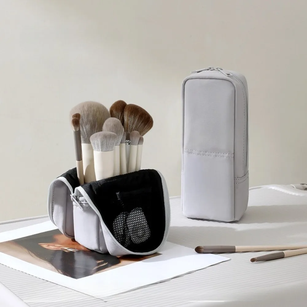 Makeup Brush Holder Bag for Travel, New Portable Cosmetic Brush Case for Women, Eyebrow Eye Shadow Pencil Storage Pouch