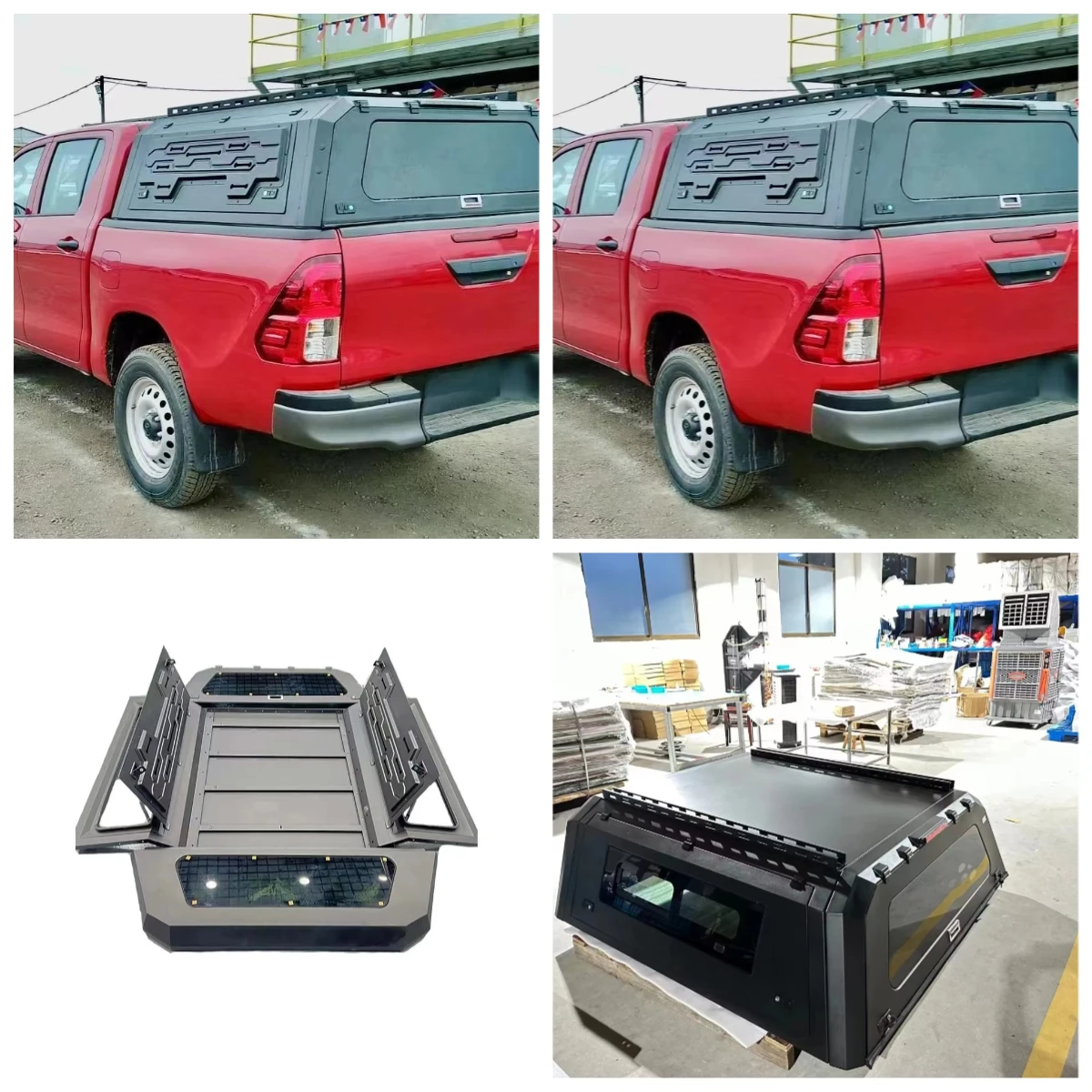 

Customized Roll-Up Rear Top Cover for Hilux Ram 1500 Waterproof Anti-rusted Hard Aluminum Canopy Pickup Truck Exterior Locking