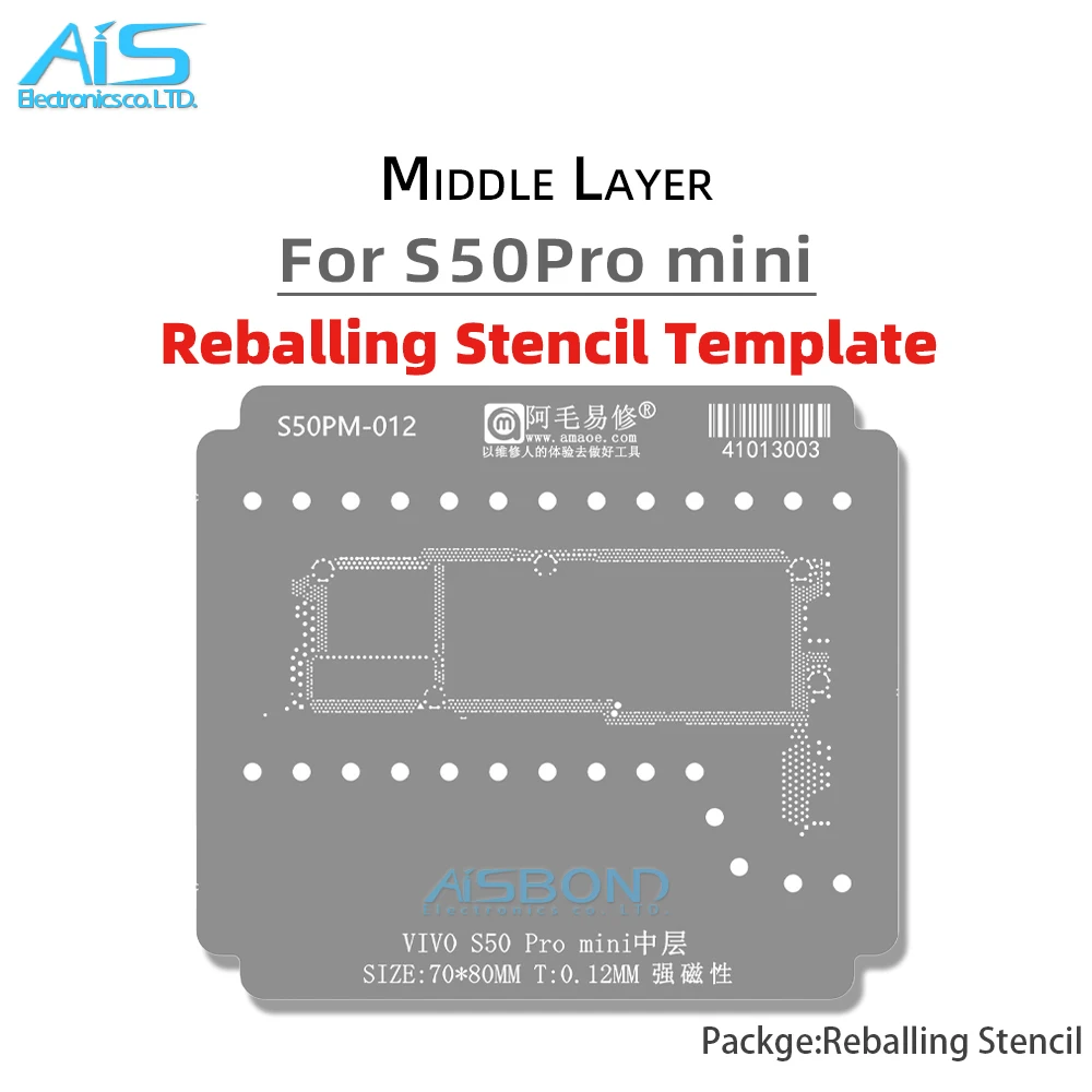 Middle Layer Reballing Stencil Template For VIVO S50 Pro mini S50PRO MINI Board Positioning plant tin net Steel mesh