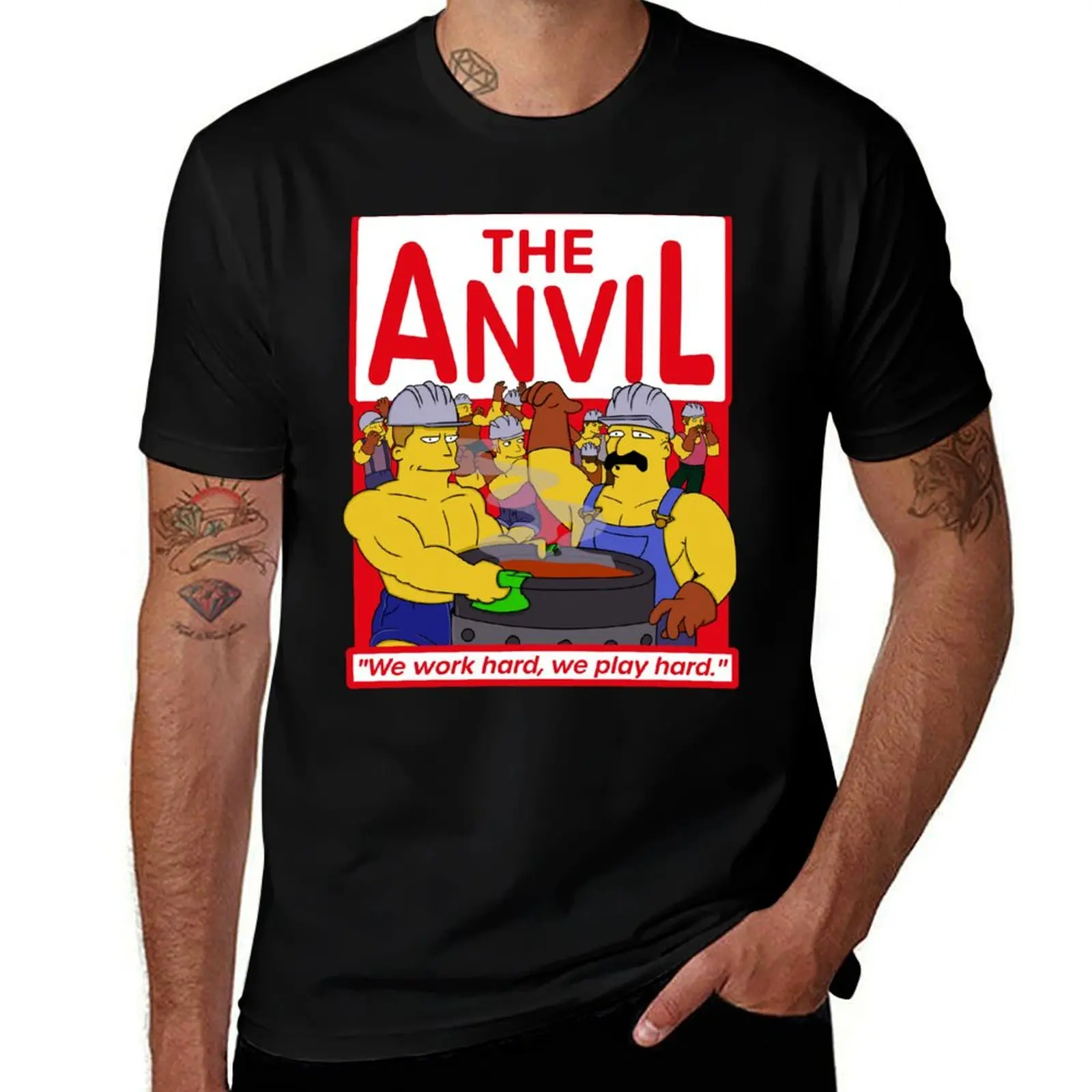 

The Gay Steel Mill Anvil - We Work Hard we Play Hard T-Shirt Casual Work Wear T-Shirt