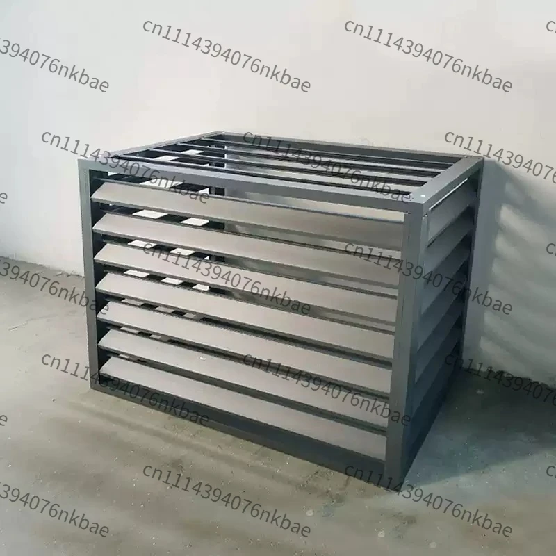 Aluminum Alloy AC Outdoor Unit Protective Cover, Rainproof Vent Louver Cover, Electric Manual Adjustable Aircon Outer Shell