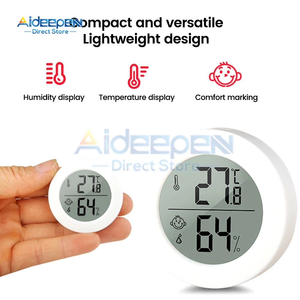 CX1030 Indoor Household LCD Digital Display Temperature and Humidity Meter Car mounted Temperature and Humidity Sensor -50~70 ℃