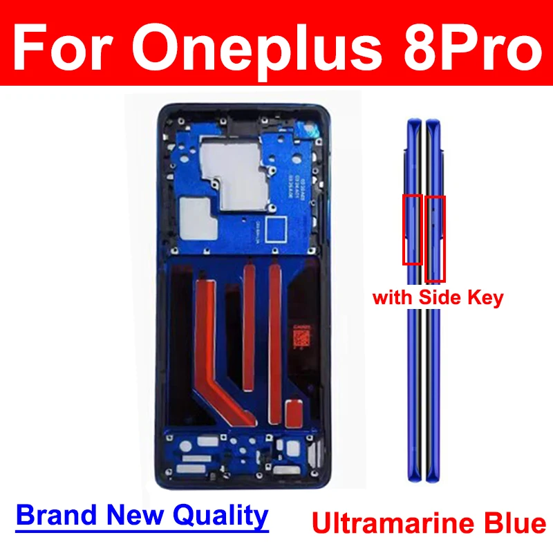 Imagem -04 - Tampa do Quadro Médio para Oneplus Alojamento Moldura com Substituição dos Botões Laterais Oneplus Mais 8t Pro 8pro