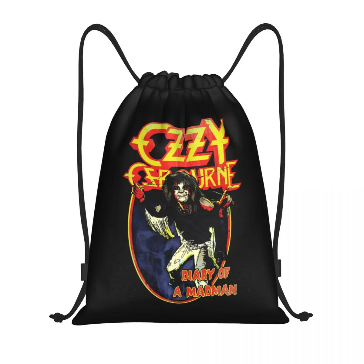 

Пользовательские Ozzy Osbourne Rock Band Тяжелые металлические сумки на шнурке Мужчины Женщины Легкий спортивный рюкзак для хранения в тренажерном зале
