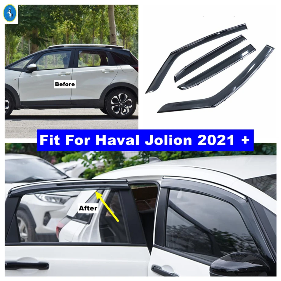 

Side Window Vent Visor Sun Rain Deflector Guard Awning Shelter Adhesive Cover Accessories For Honda Fit Jazz GR 2020 2021 2022