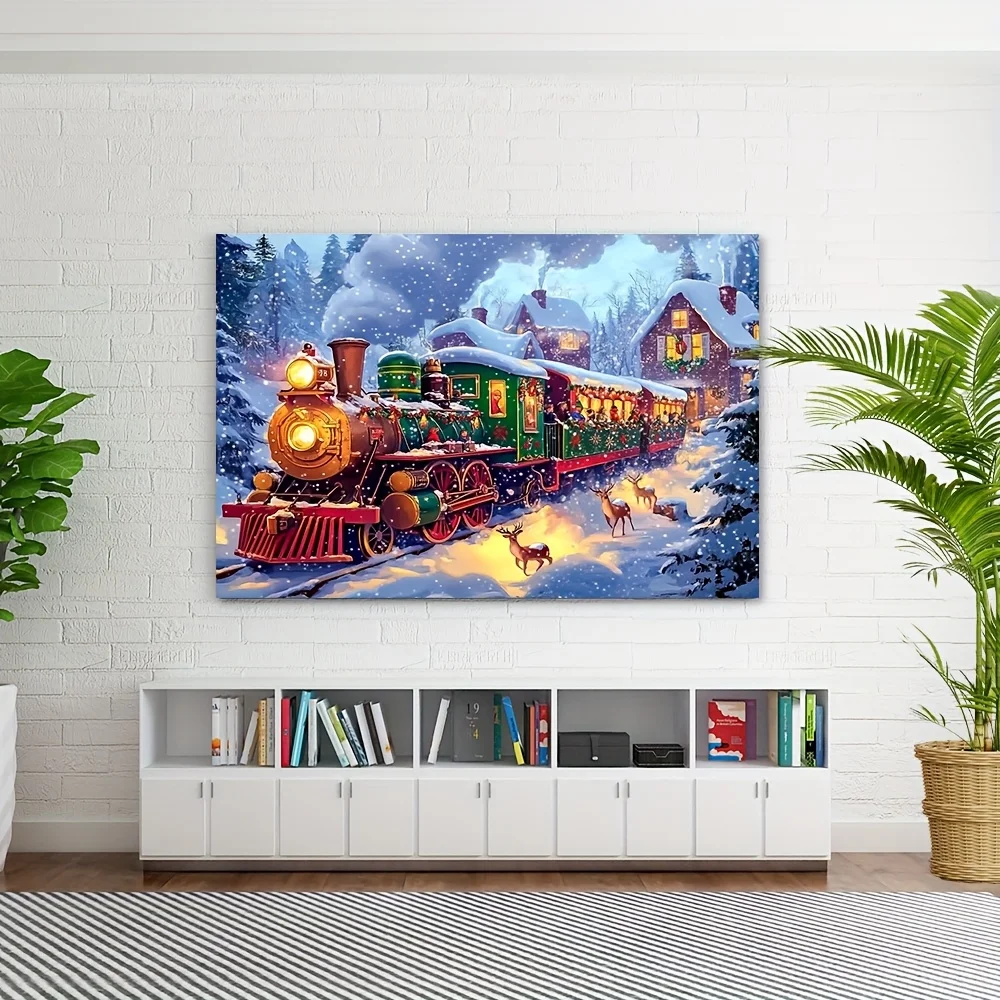 نسيج Polar Express Christmas - سهل التعليق لتزيين العطلات، مناسب للاحتفالات الاحتفالات