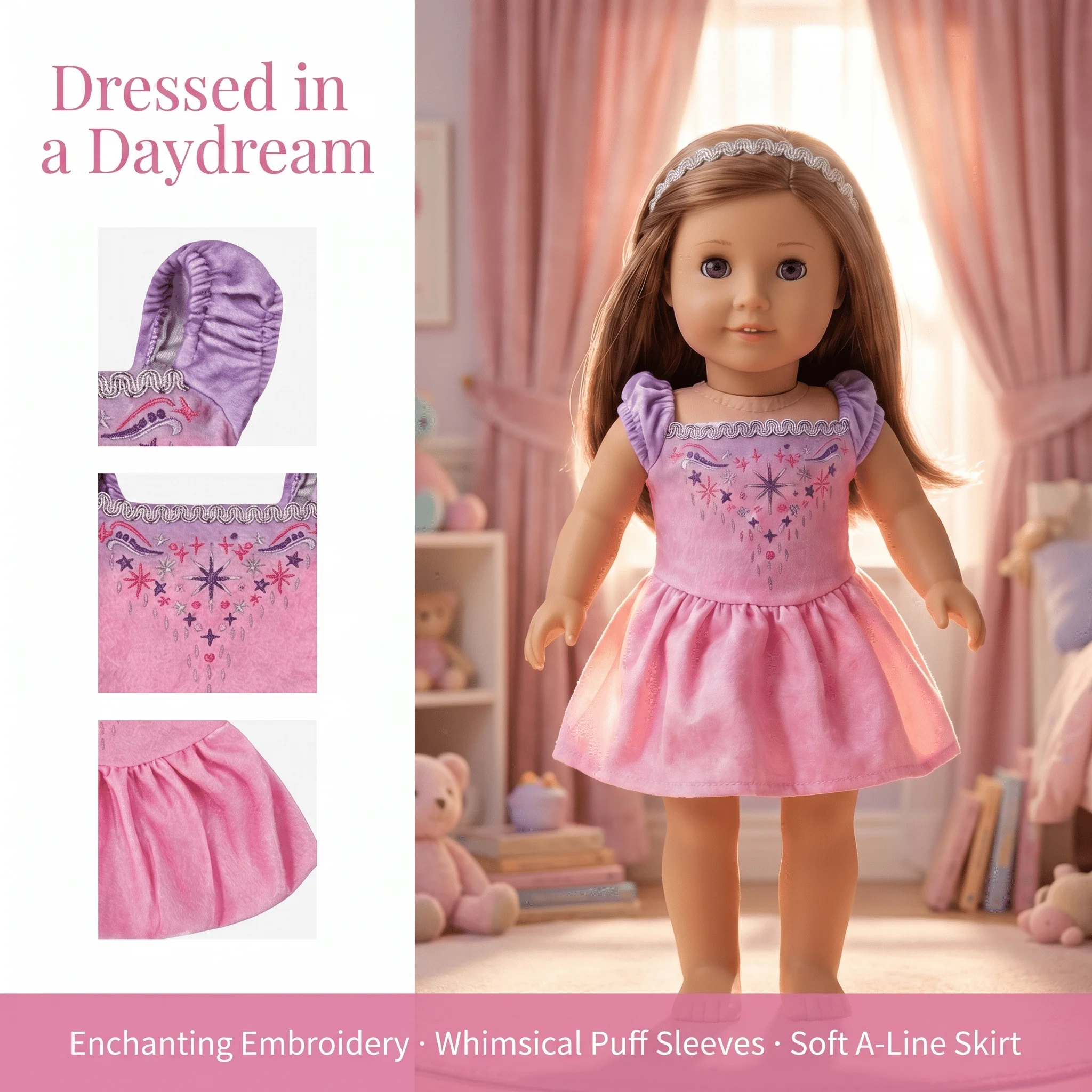 Pop Dance Costume Roller Skates Doll Clothes Shoes For 43cm Baby Doll&18inch American Doll Accessories,Our Generation Girl's Toy