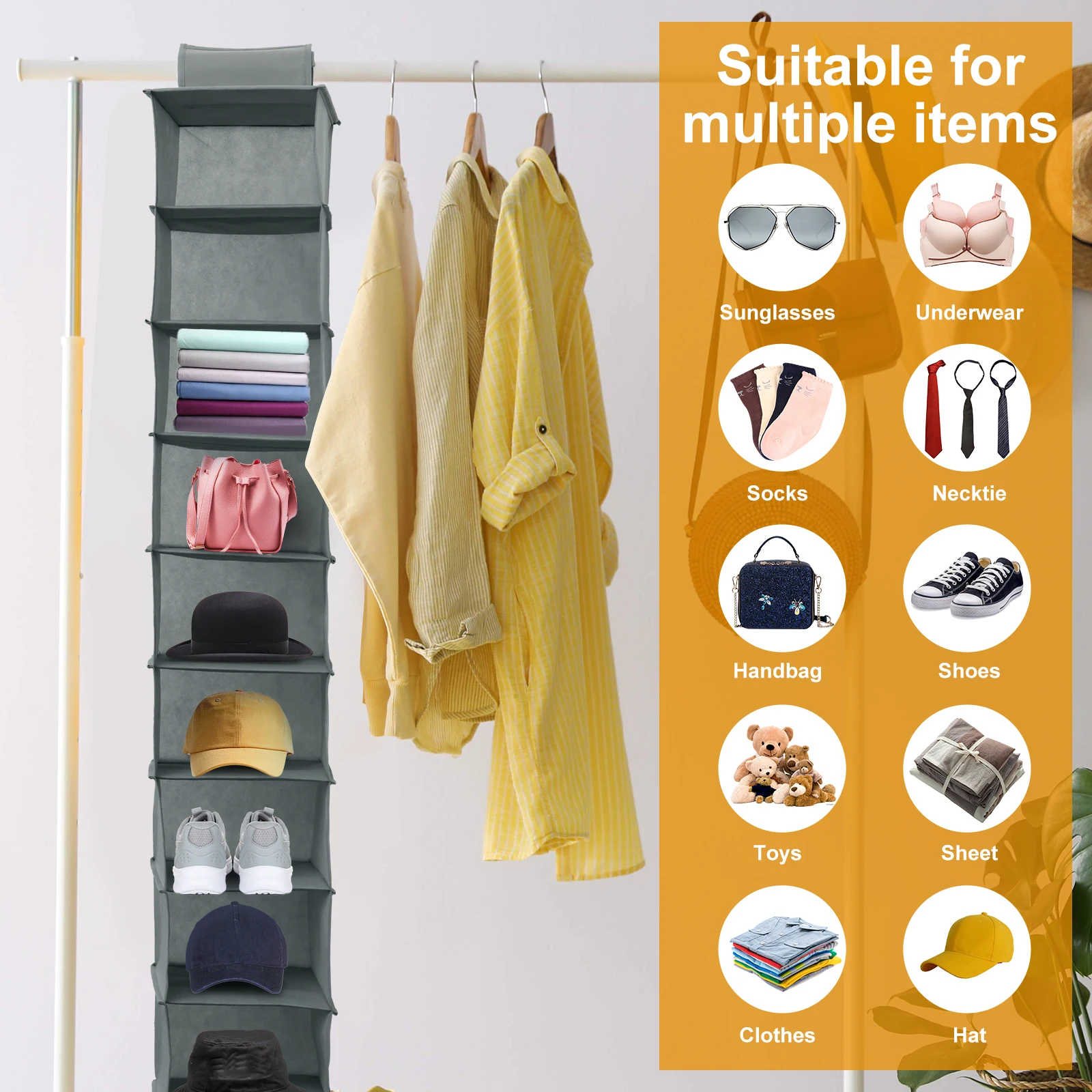 Multi Layer Hanging Bag Drawer Box Storage Universal Wardrobe Cloth Underwear Organizer Hanger Bag Household Supplies Shoe Rack