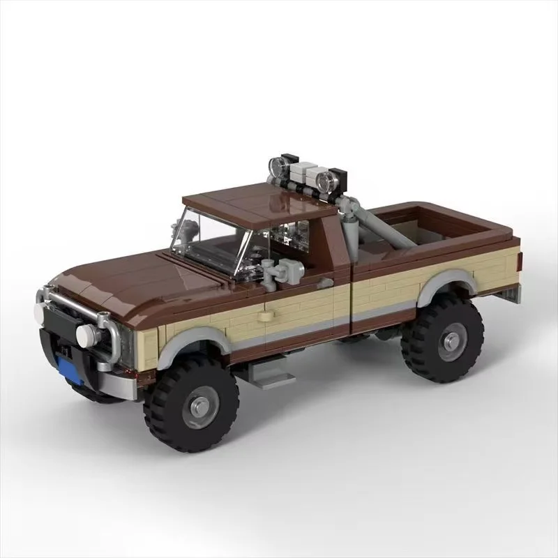

Classic Off-Road Pickup Truck Bricks Set, Retro Car Model Building Blocks, DIY Assembly Vehicle Toy, Collectible Display Model