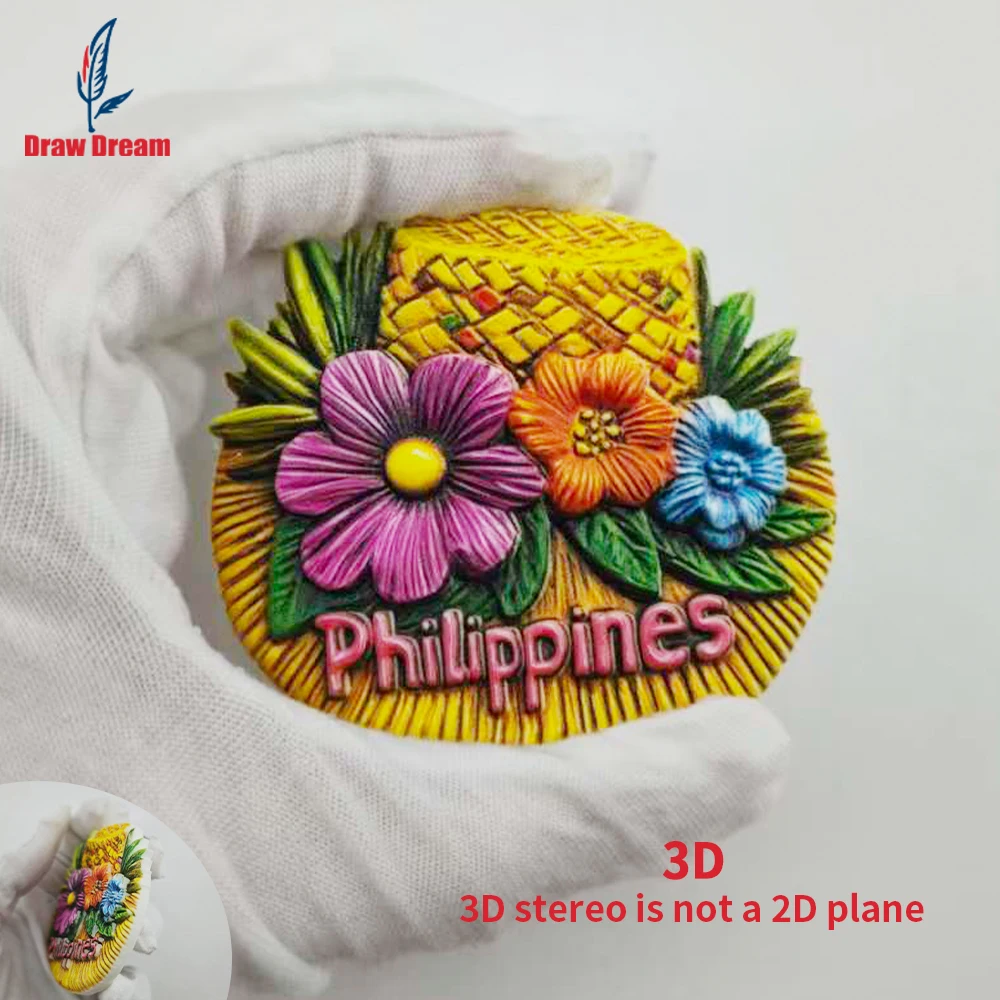 1 Stück philippinischer Kühlschrankmagnet, Weltreise-Souvenir-Kollektion, geeignet für die Dekoration von Haus und Büro, personalisierter, exklusiver Reise-Souvenir-Kühlschrankmagnet, Heimdekoration,