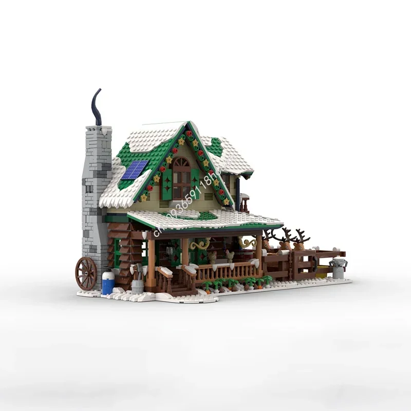 

Modular Winter Village Reindeer Ranch Model Moc Building Block Creative Assembly Educational Bricks Kid Christmas Gift Toys