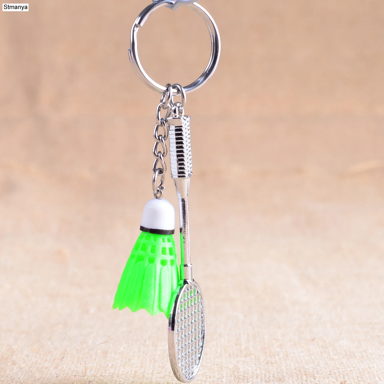 Badminton Keychain - New Design Cool Luxury metal Keychain Car Key Chain Key Ring chain pendant For Enthusiasts Gift  #1-17228