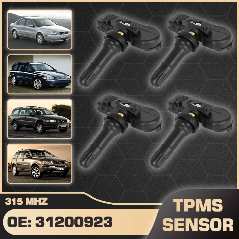 

1/4PCS TPMS Tire Pressure Monitor Sensor For Volvo S60 S80 V70 XC70 XC90 2004-2014 3074899 31200923 31302096 315 MHz TPMS Sensor