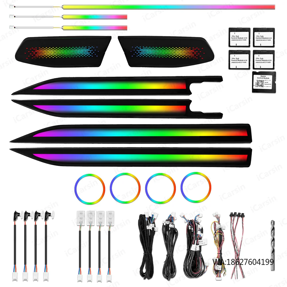 

64 Color Dynamic Ambient Light for Ranger 2023-2024 Interior LED Lighting Upgrade Accessories Kit