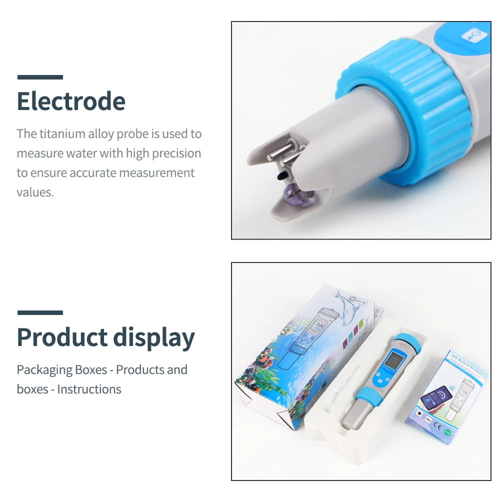 6 w 1 EC/ TDS/ SALT/ S.G/miernik temperatury/PH Tester jakości wody do wody pitnej Akwarium Basen Tester wody Bluetooth