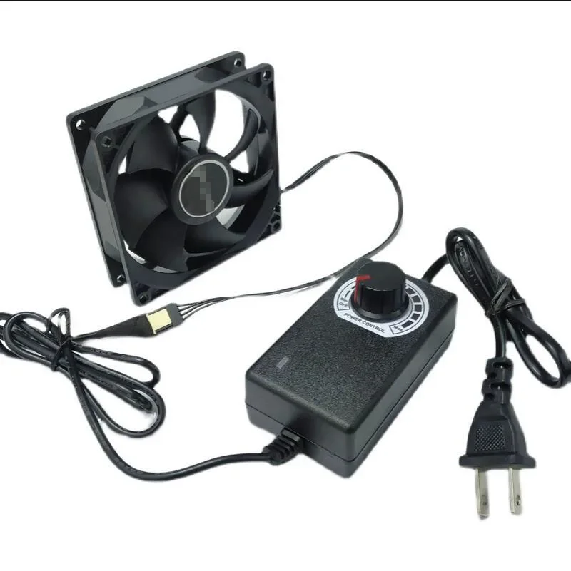 Computer CPU Fan Speed Controller Control Transformer 2A 4p 100V 220v To DC 3V-12V External Power Supply Desktop Fish Tank Pet