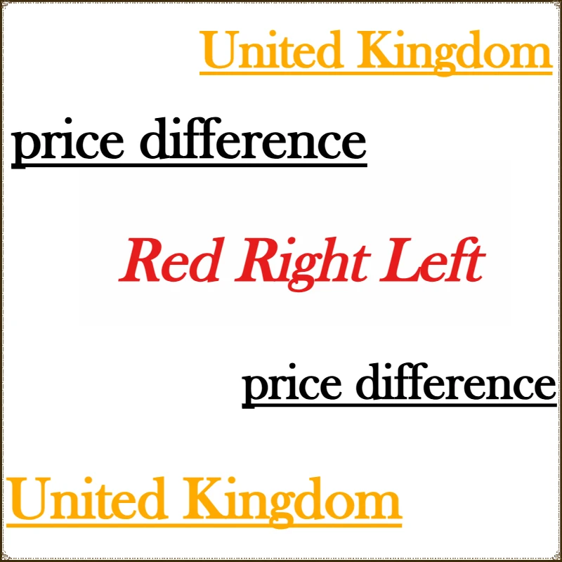 

Цвет товара: красный (правый/левый), а для Великобритании требуется доплата за разницу в цене, пожалуйста, не оформляйте заказ бездумно.