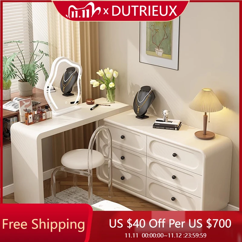 

White Cream Vanity Table Accent Luxury Design Nordic Living Room Salon Dressing Table Events Comoda Pra Quarto Room Decorations