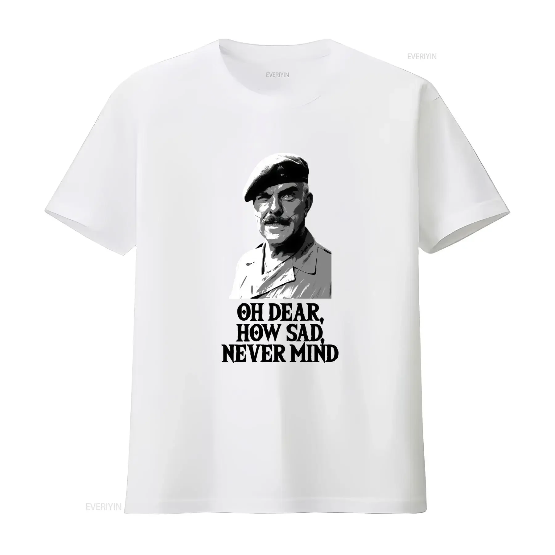 Oh Dear How Sad Never Mind Funny Quote Vintage Style Windsor Davies T Shirt for Men and Women vintage Washed Casual homme