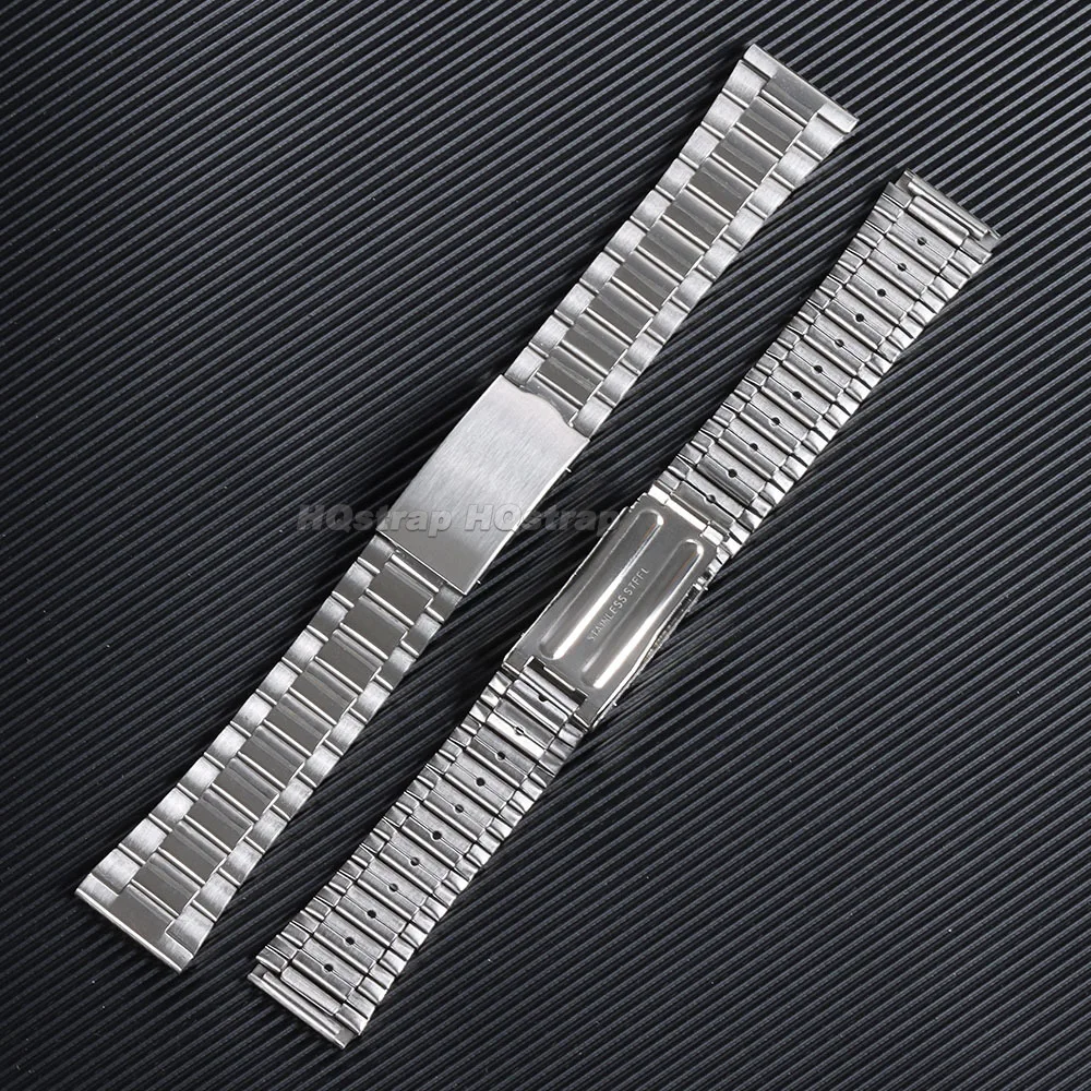 Universal Watch Strap 12mm 14mm 18mm 20mm Silver Gold Stainless Steel Watchband Folding Clasp Metal Bracelet Men Women Wristband