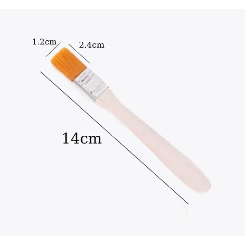 24/48pcs-nylon Brushes Short Wooden Handle Art Paint Brushes Watercolor Brushes Wall Brushes Art Brushes Cleaning Tools Yunliwei