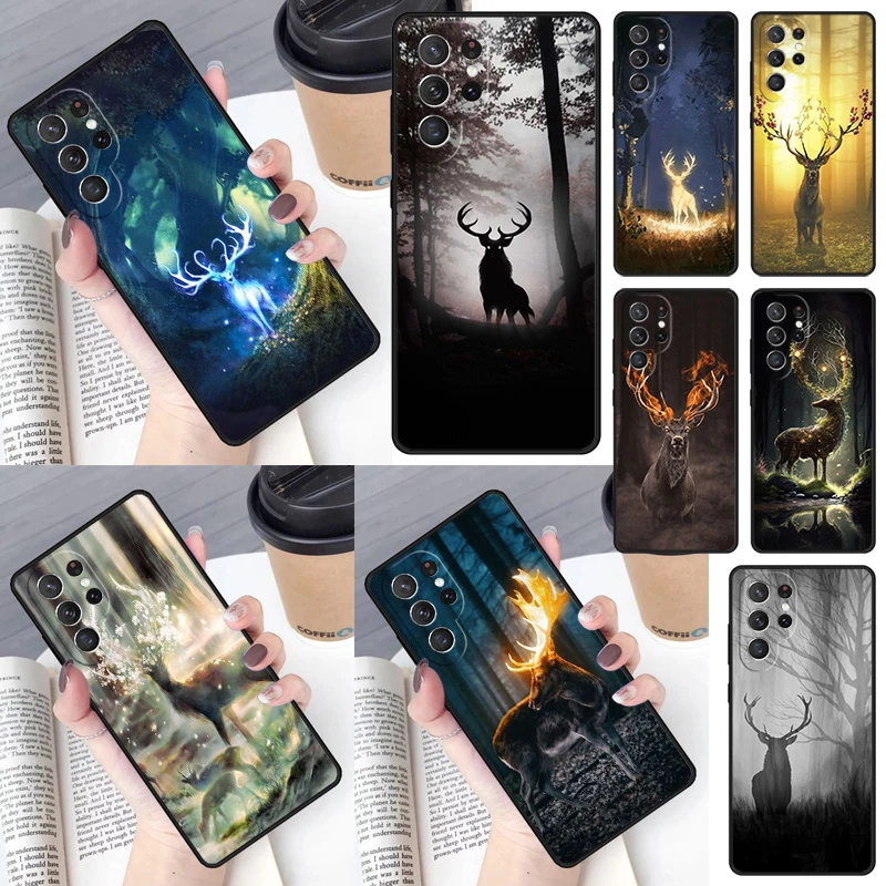 Deer Soft Phone Case for Samsung Galaxy S26 Ultra S25 S24 S23 S22 S21 S20 Note10 Plus FE Cover Luxury