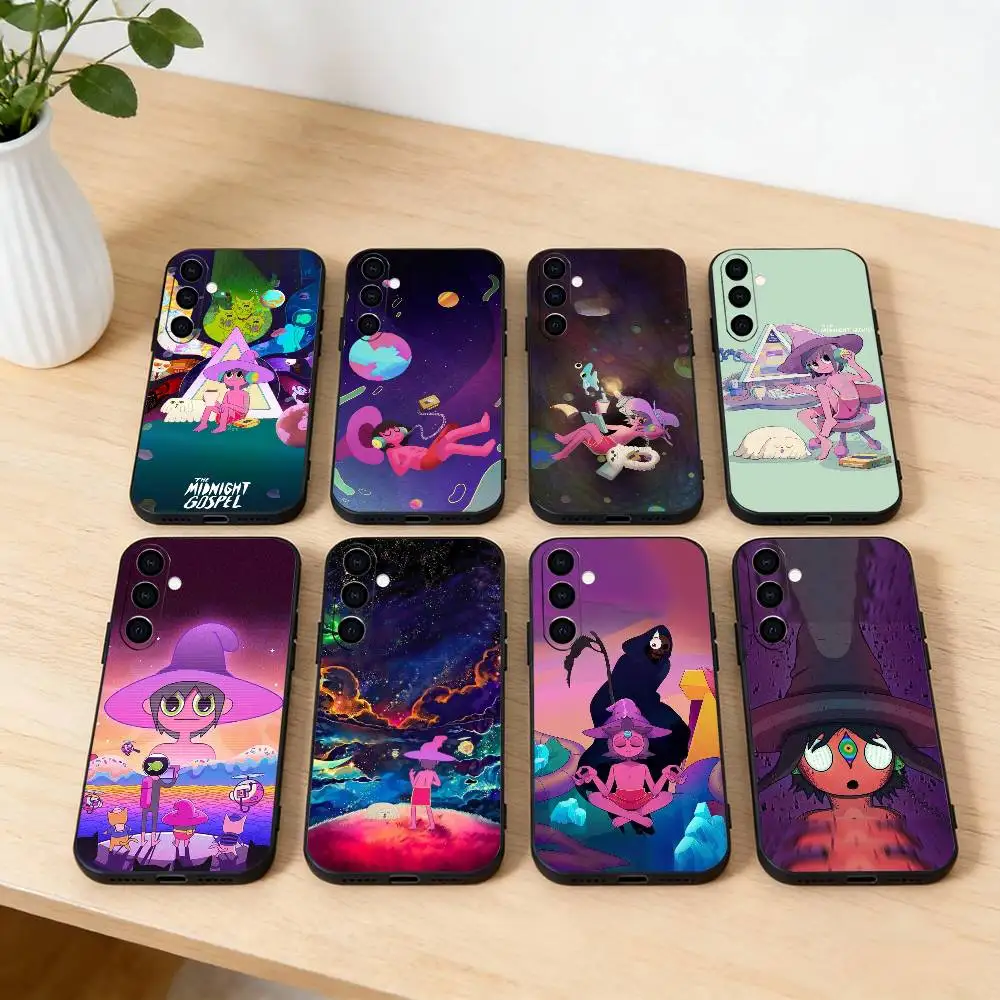 

Чехол для телефона M-Midnight Gospel для Samsung Galaxy A20,21s,22,31,32,52,53,72,73,80,91 Soft Black Shell