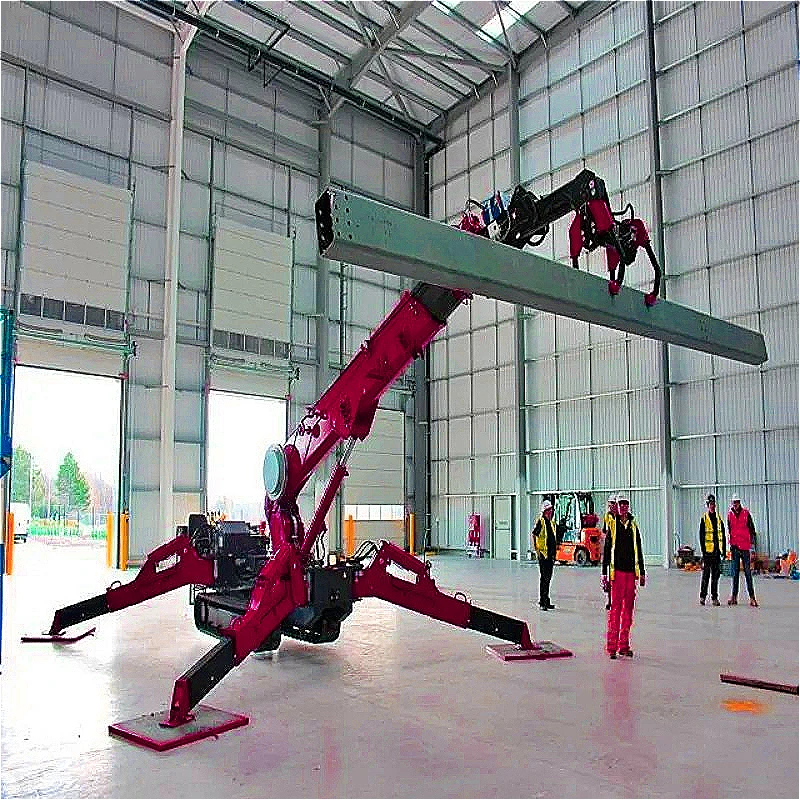 Narrow Space Spider Crane Glass Lifting Height Long Boom Portable Spider Crane Lift CE Approved Spider Crane Lifting for Spain