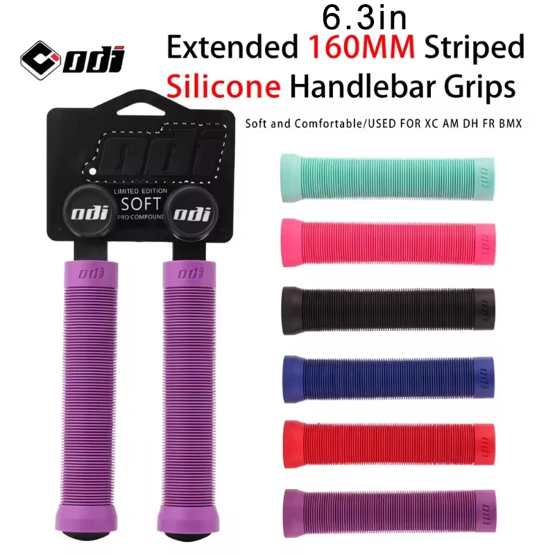 

ODI 160mm Bike Grips MTB BMX Silicone Shock absorption Bicycle Grip Soft Comfortable Outdoor Handlebar Grips Cycling Parts