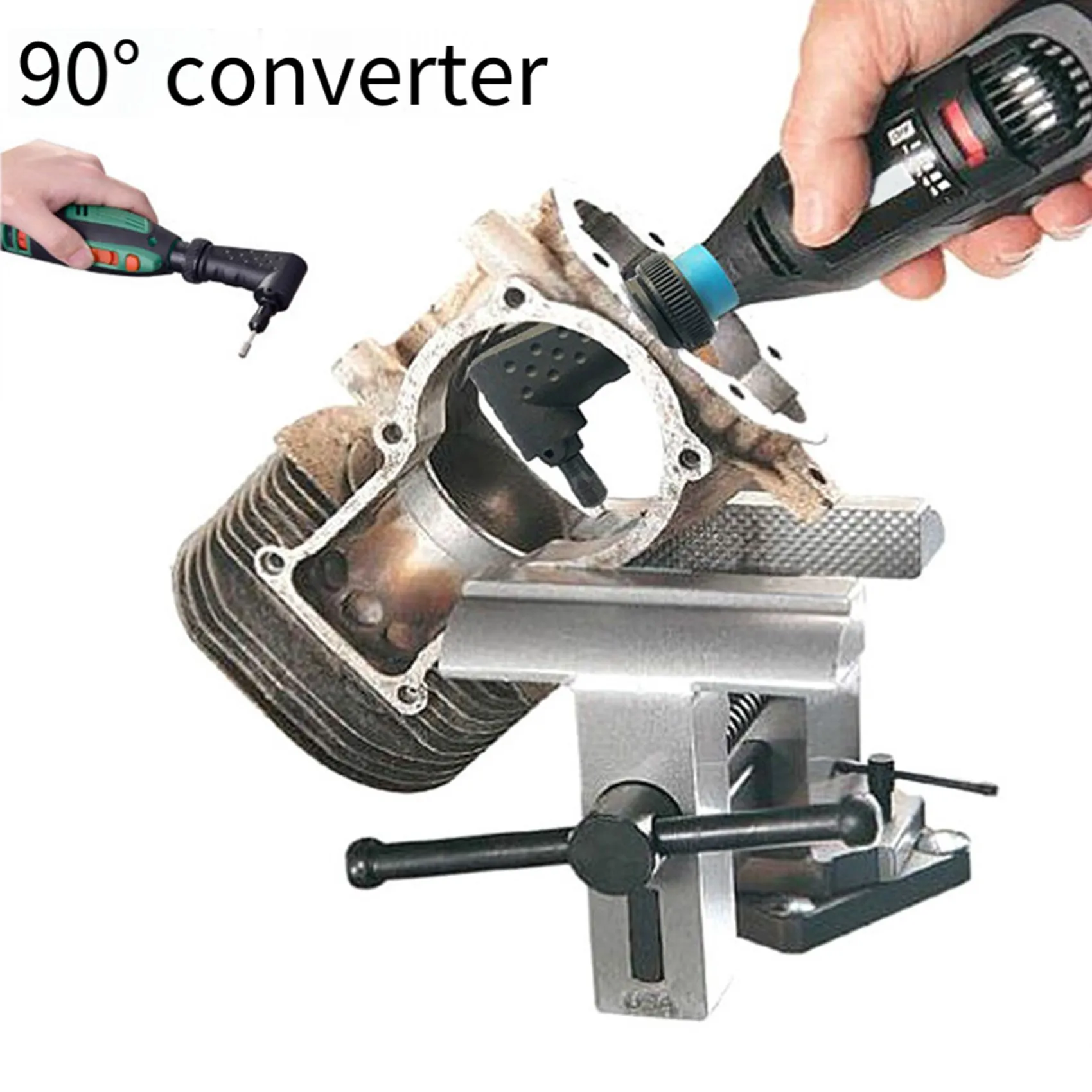 F-F 2X 90-Degree Right Angle Converter Attachment For Dremel Tool Accessories Rotary Tools For 275 Electric Grinder