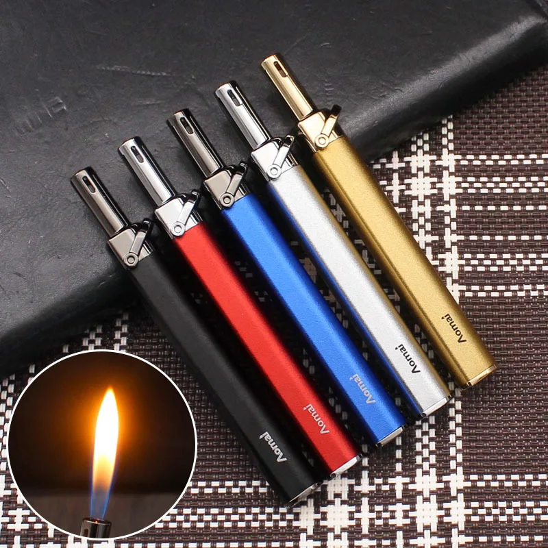 

Aomai Mini Inflatable Windproof Lighter Direct Charge Transparent Gas Chamber Igniter Cigarette Smoking Accessories Men's Gift