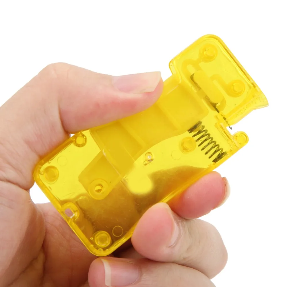 3pcs Portable Yellow Automatic Needle Threader Comfortable Grip Plastic Simple Needle Threader Self-Thread Guide Household Use