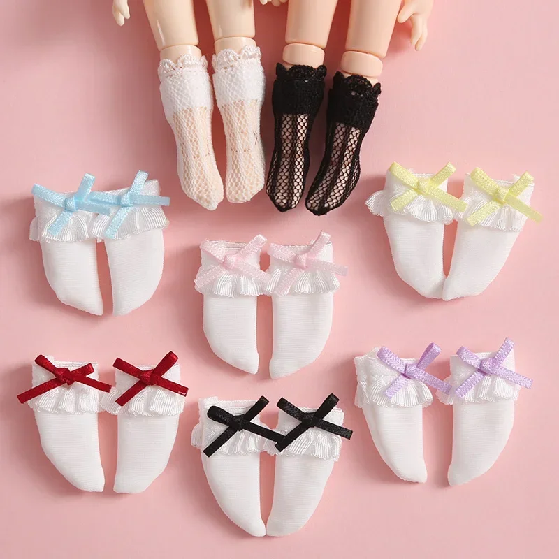 1Pairs  Doll  Socks for OB11 1/12 BJD obitsu 11 Doll Short Socks for doll accessories