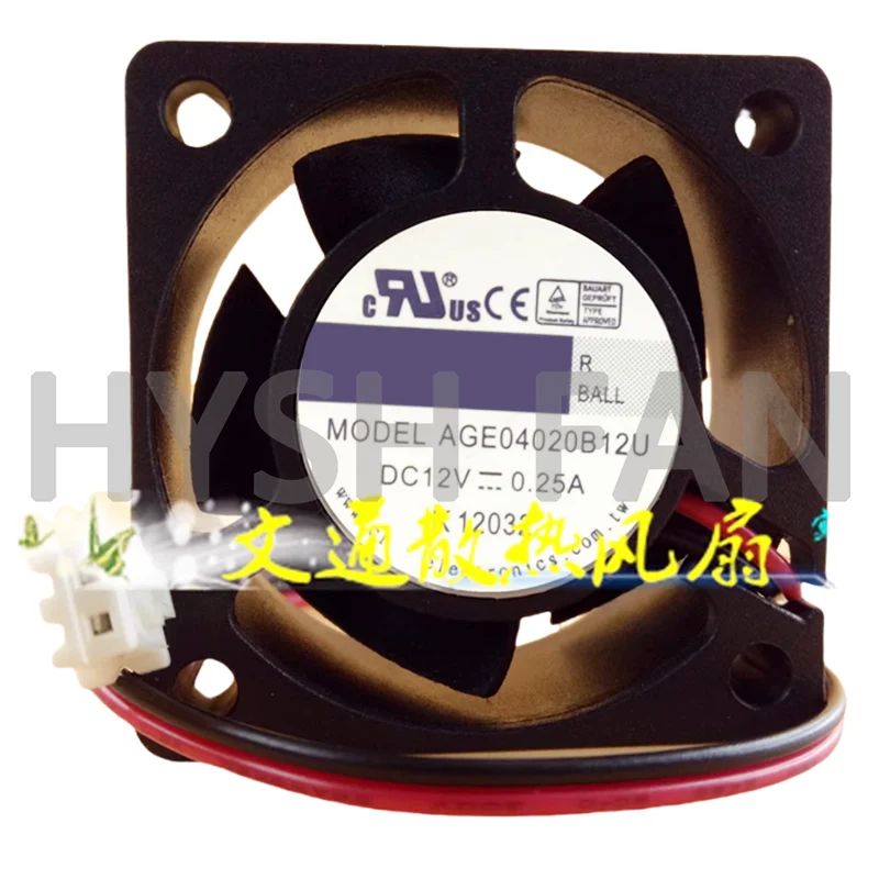 

4020 AGE04020B12U DC12V 0.25A 3-wire Fan