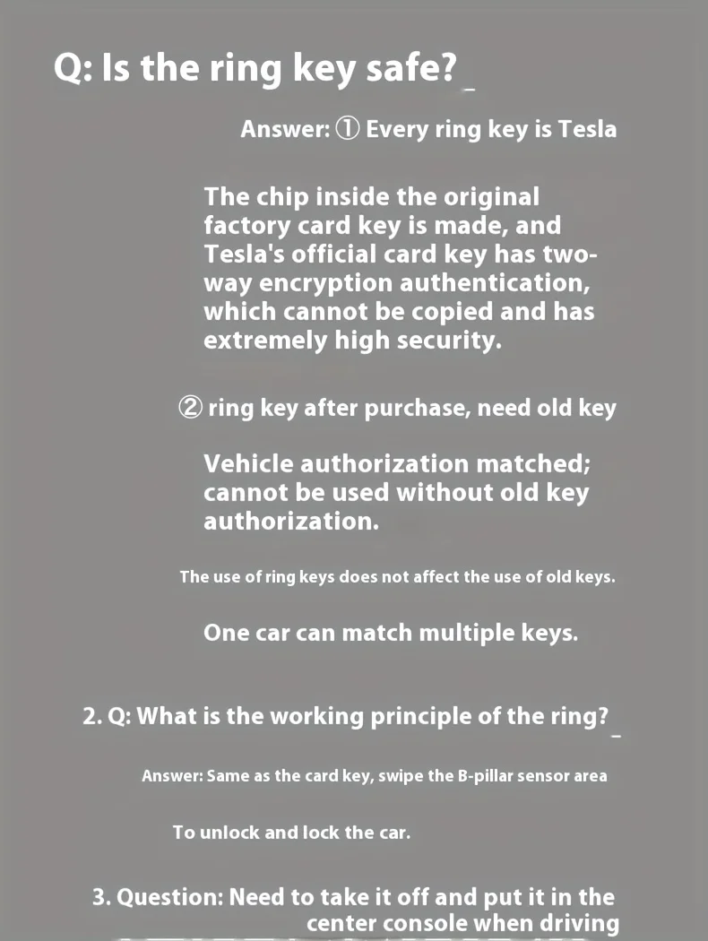 Für Tesla Model 3 Model Y NFC Smart Ring Keramik-Autoschlüssel-Chip Ersatz-Schlüsselanhänger, Ohne Batterie – Detail 9