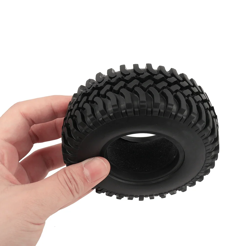 1/2/4PCS 1.9 inch 100mm Rubber Tires With Foam Inserts for 1:10 RC Rock Crawler Axial SCX10 D90 D110 Tamiya CC01 1.9 Inch Tyres