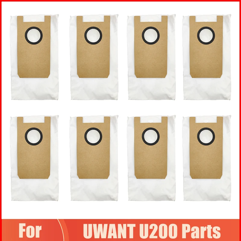 6/8/12/15Pcs Dust Bags For UWANT U200 Robotic Vacuum Cleaer Accessories Non-woven Leakproof Dust Bags Parts Replacement