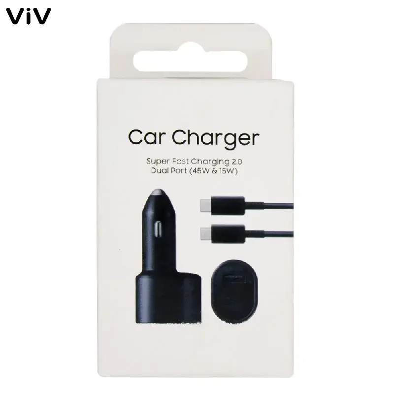 For Samsung 45W Car Charger Fast Charge Adapter For Galaxy Z Flip Fold 6 5 4 3 2 S24 S23 S22 S21 S20 Note 20 Ultra 10 FE A73 A72