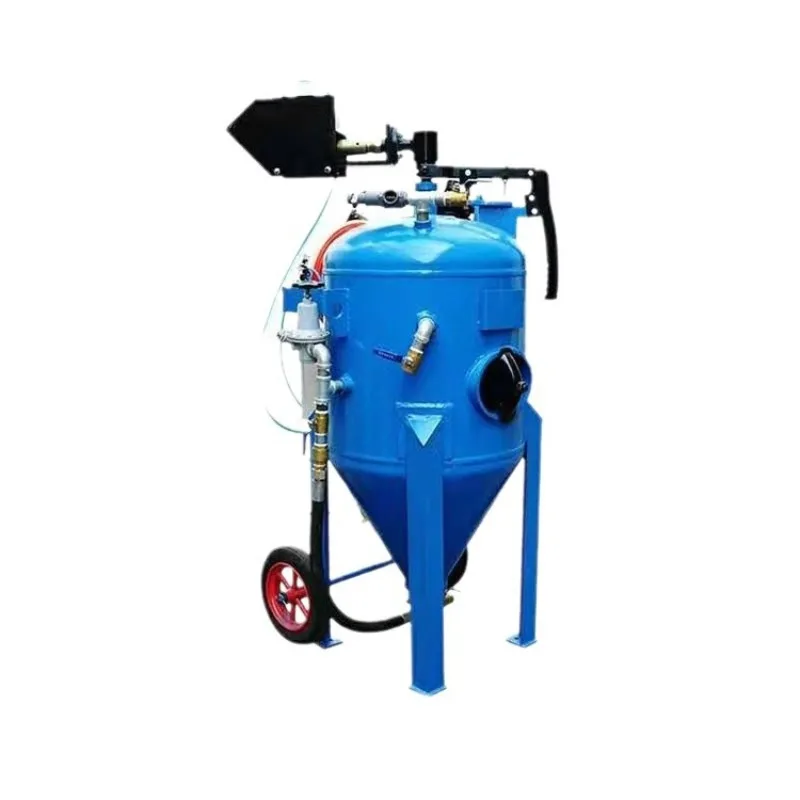 Steel structure rust and paint removal renovation small dry wet water sandblasting tank