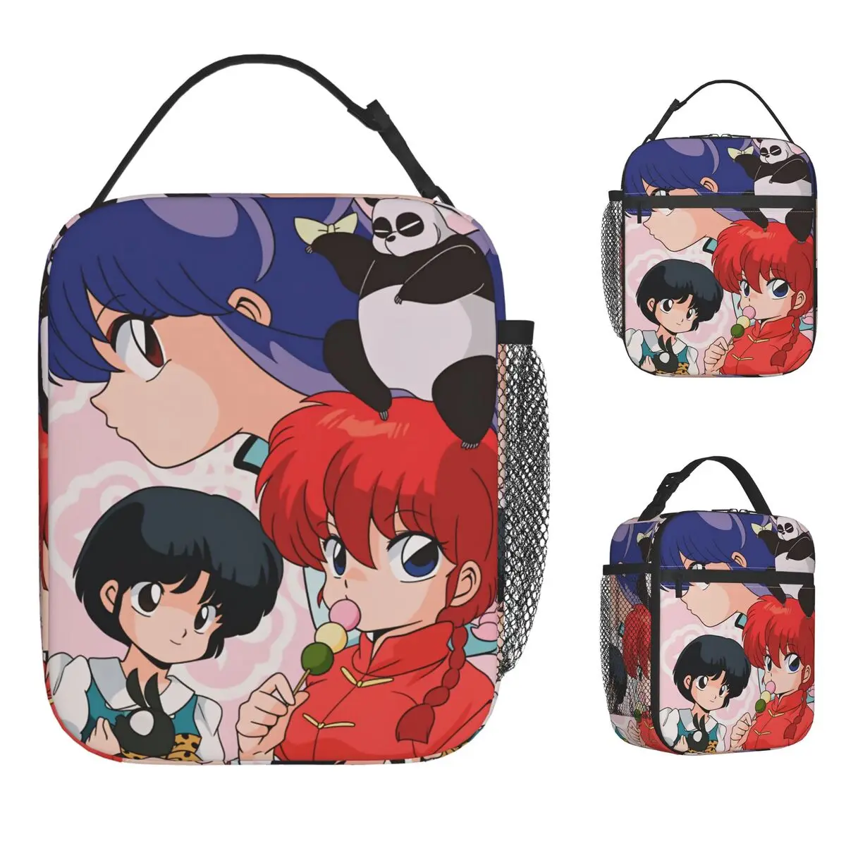 

Сумка для обеда в стиле аниме Ranma 1/2, ланч-бокс с графическим дизайном для взрослых, забавная сумка-холодильник для путешествий, портативная изолированная водонепроницаемая термосумка для обедов