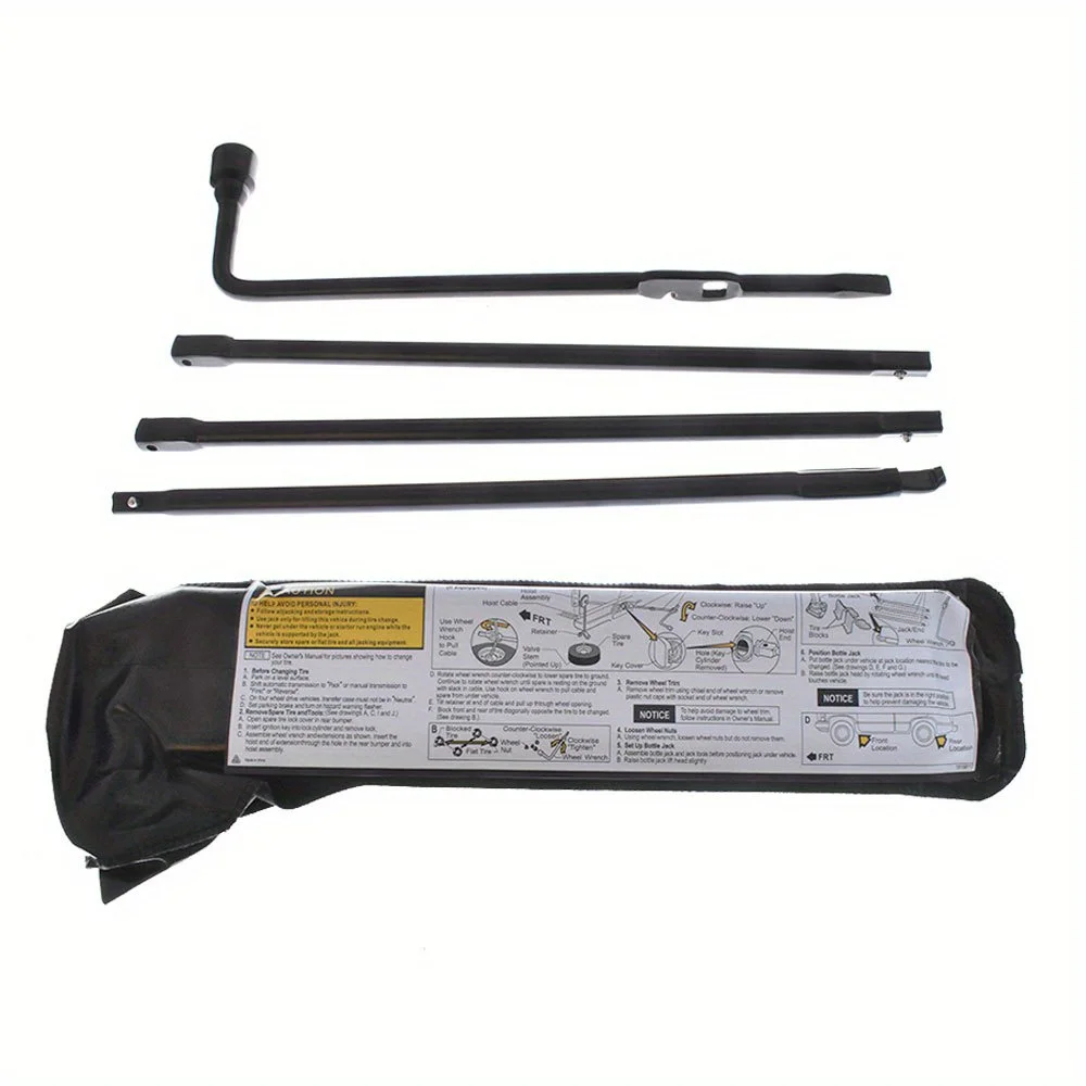 

Car Tyre Changing Tool Set Jack Spare Lug Wrench Tire Tool Kit w/Bag Replacement for 2000-2014 Chevy Silverado 1500 GMC Sierra