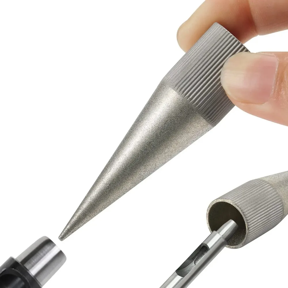 Sturdy Hole Punch Grinder for Manual Polishing Leather Hole Punch Emery Plated Round Hole Punch EdgeSharpener Practical