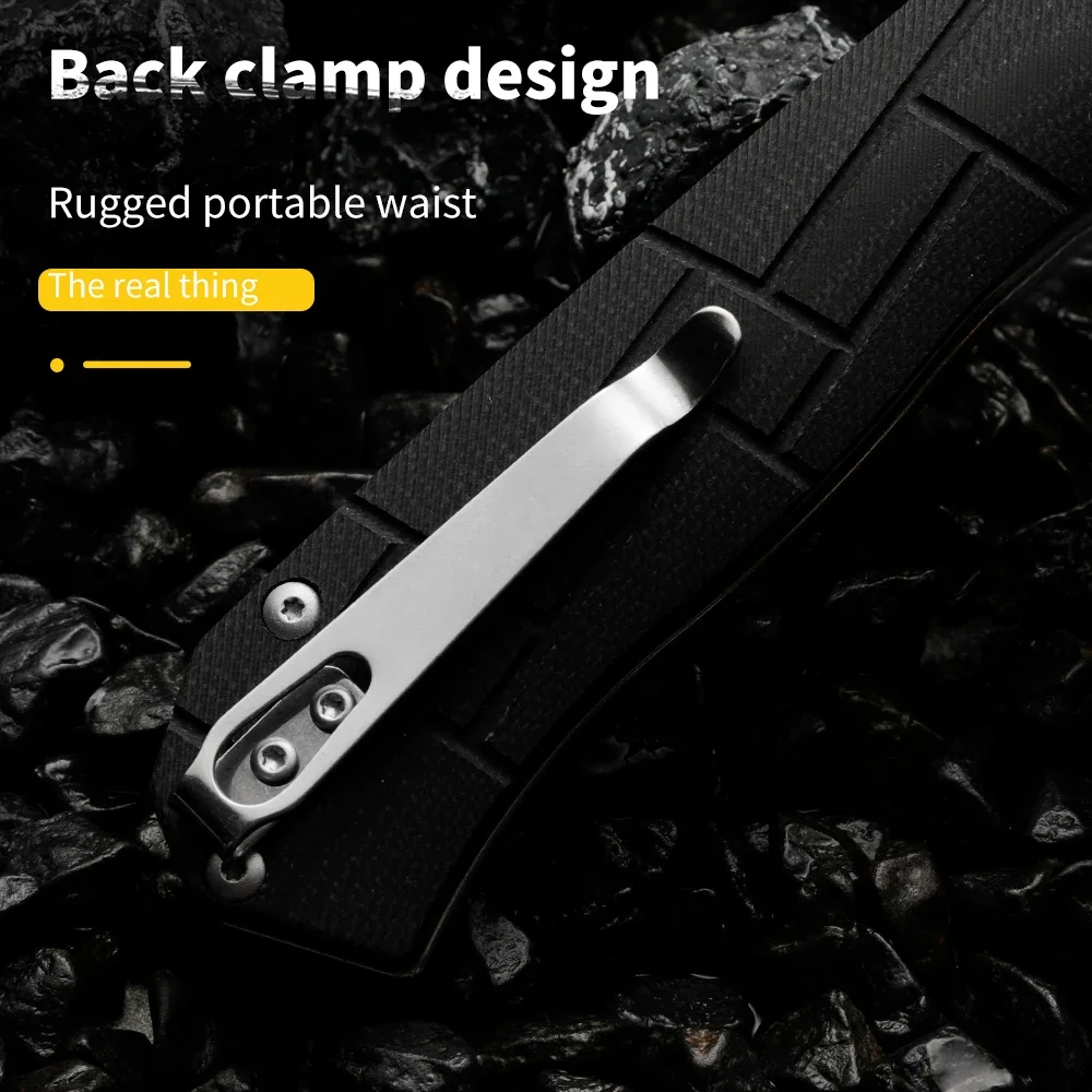 Coltello pieghevole multifunzionale di alta qualità: coltello da sopravvivenza per campeggio all'aperto, caccia e situazioni di emergenza, regalo da uomo