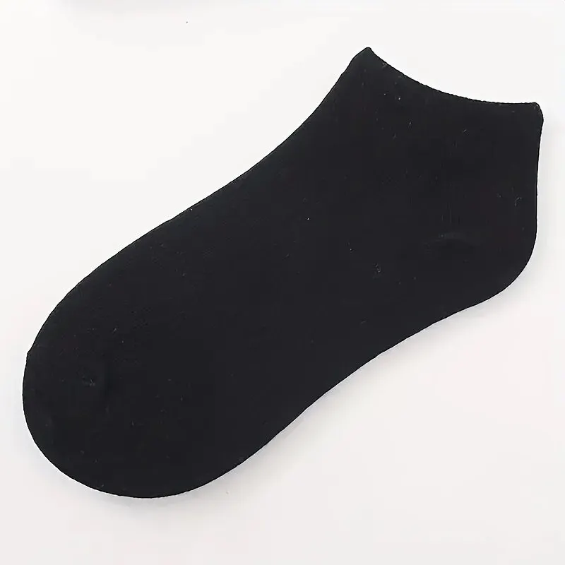 10 Pairs Men\'s Polyester Boat Socks New Style Black White Grey Business Men Stockings Soft Breathable Summer for Male