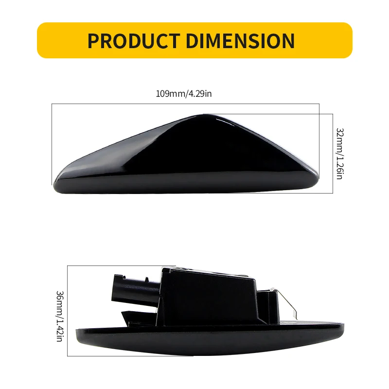 2PCS White LED Fender Side Marker Position Light 12V 6000K Lamp Assembly For BMW X5 E70 ActiveHybrid X6 E71 E72 X3 F25