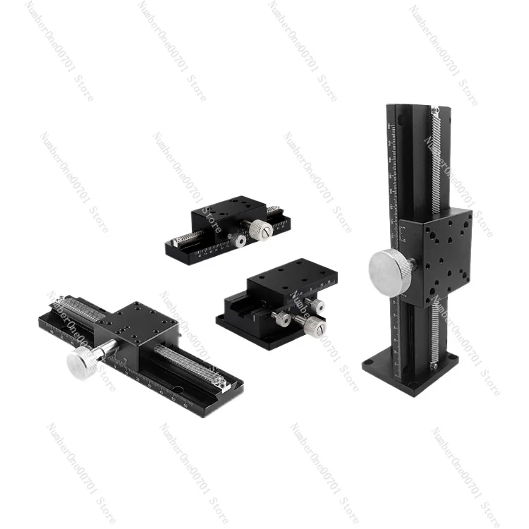 Z-Axis Dovetail Groove Lifting Sliding Table Manual Rack Gear Adjustment Lwz25/40/60 Precision Fine-Tuning Long Stroke