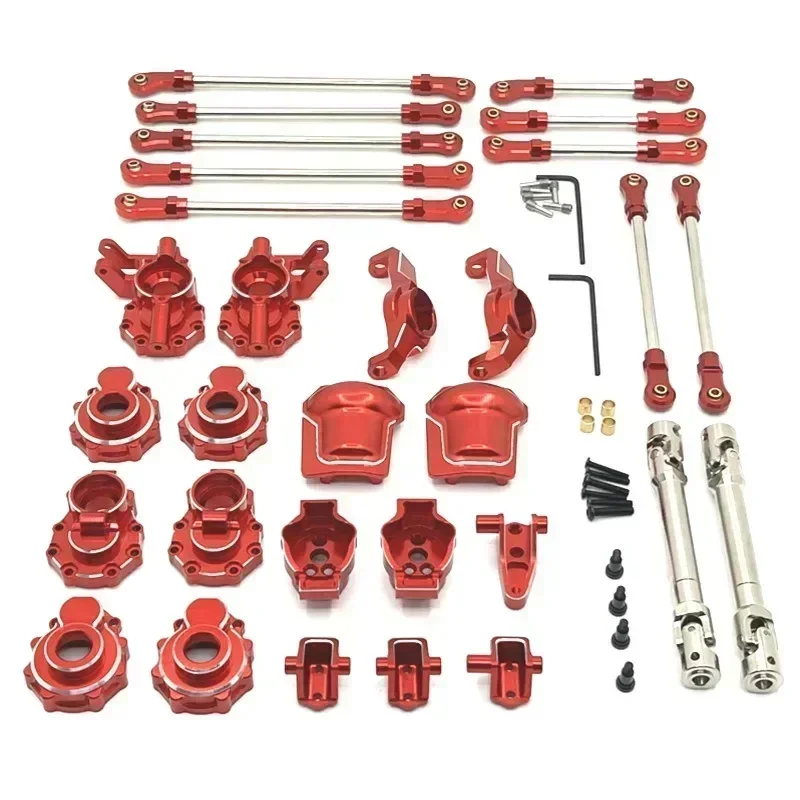 Front Rear Axle Steering Pull Rod Cup C Seat Rod Fixing Components Drive Shafts for WLtoys 104006 104010 104020 104026 Metal Upg