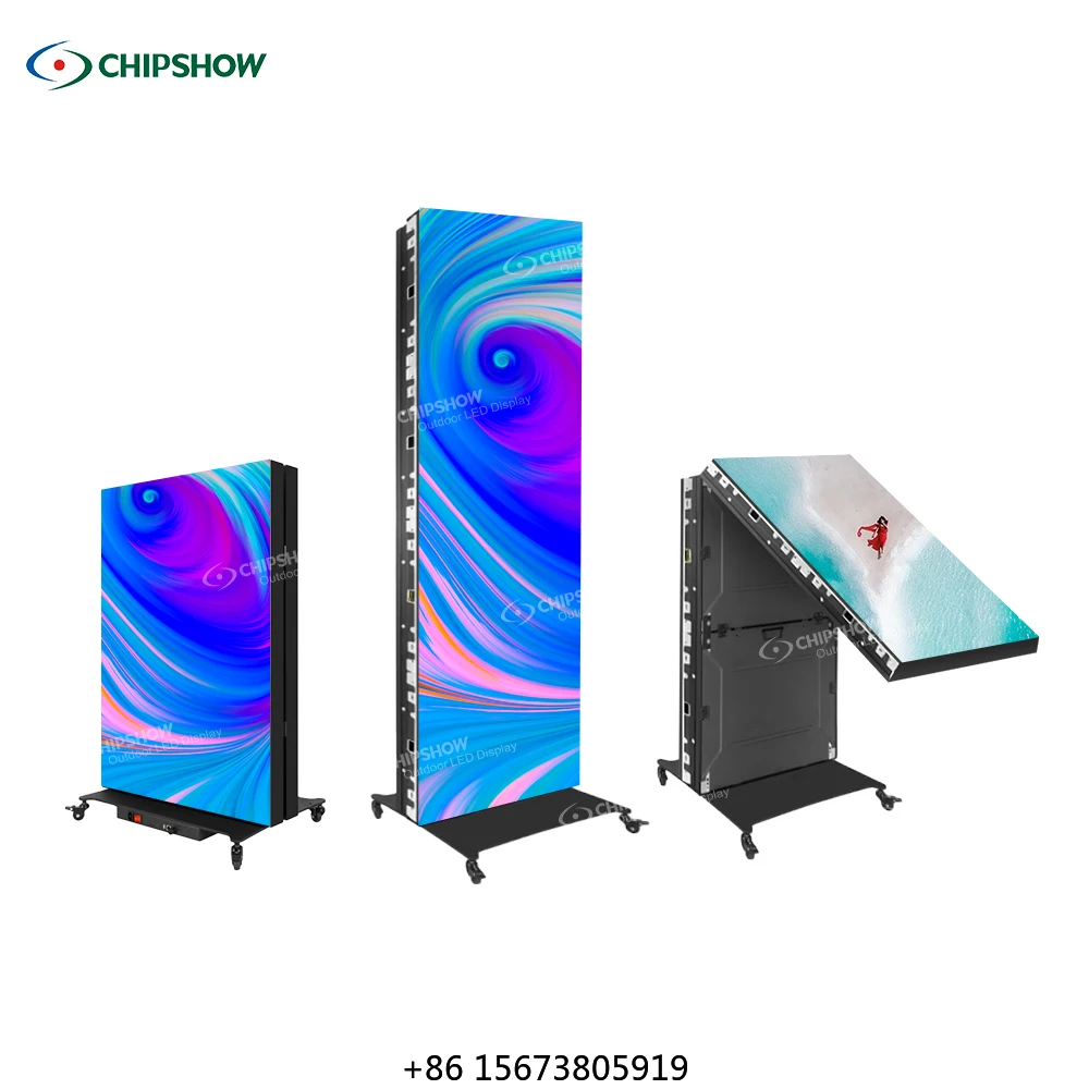 

P2.5 Foldable Indoor Led Screen Display Fold 1920*640mm Folding Rental Digital Gob LED Poster Display