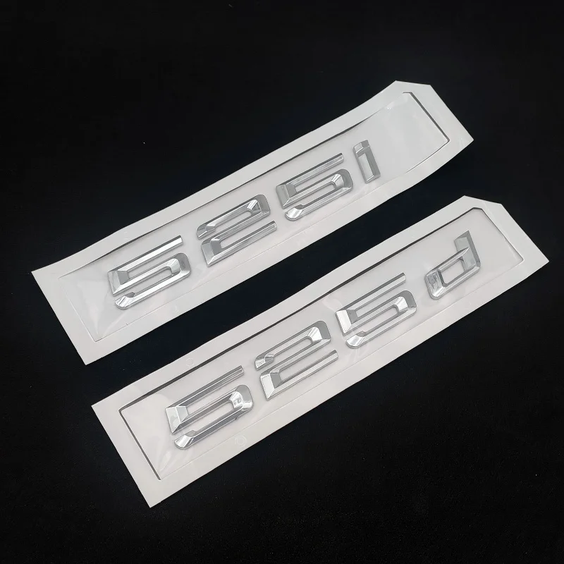 ABS 3D Car Letters Emblem Logo Sticker Rear Trunk Badge Decal For BMW 530i 530d 535i 520i 520d 535d E39 E60 F10 E61